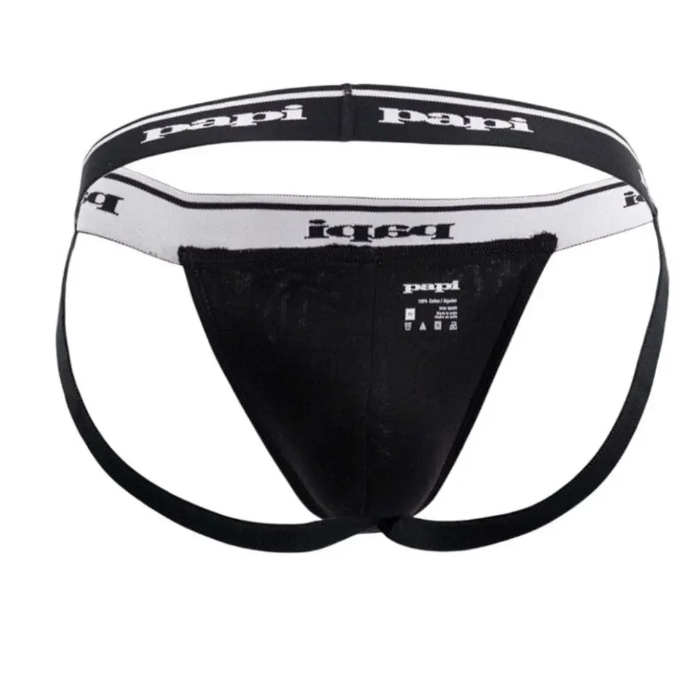 Papi Rib Jockstrap Black XL Extra Large